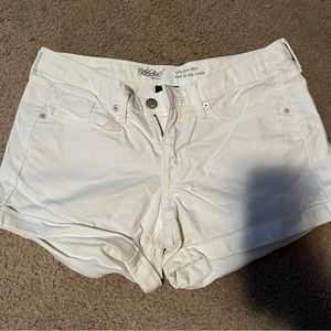 Mossimo mid rise white shorts